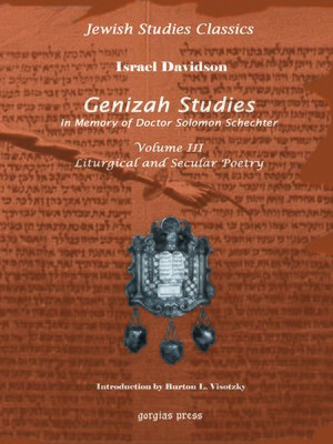 cover image of Genizah Studies in Memory of Doctor Solomon Schechter